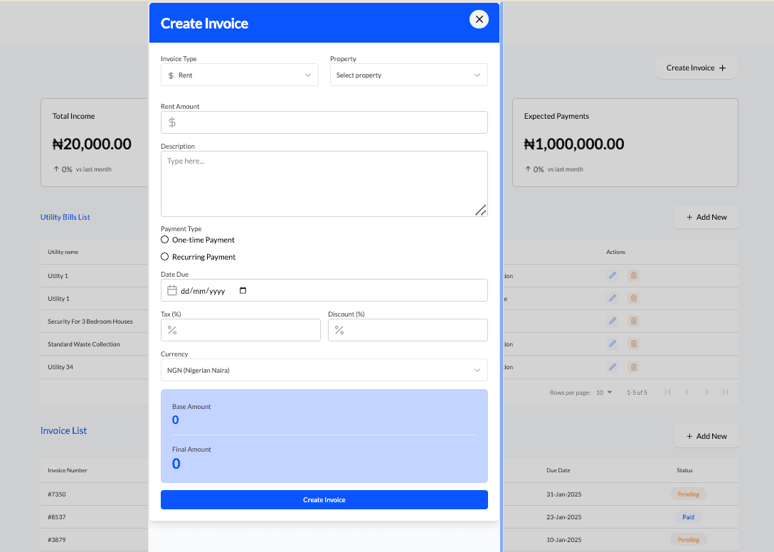 Dormot Payments and Invoicing Interface