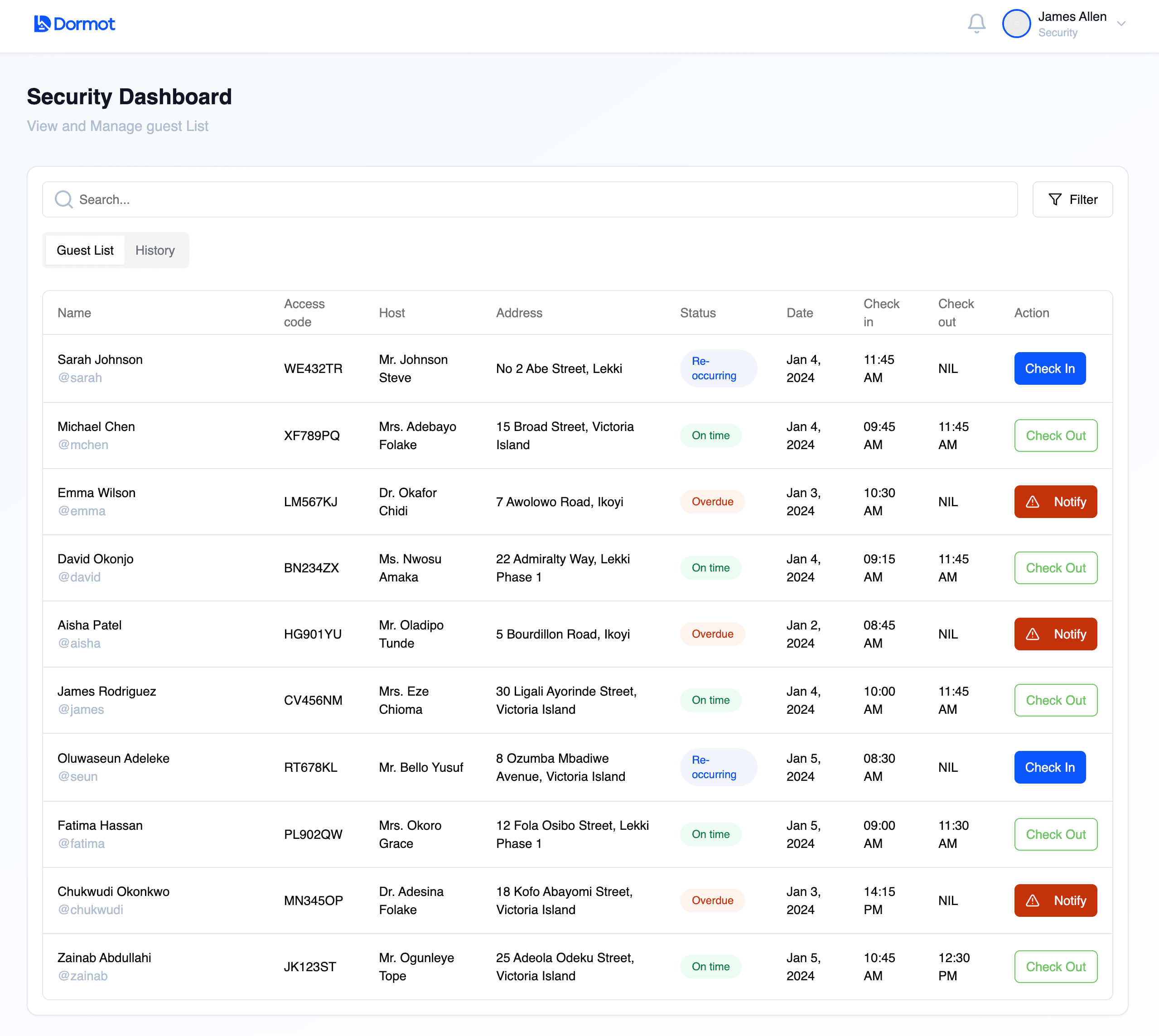 Dormot Security Dashboard