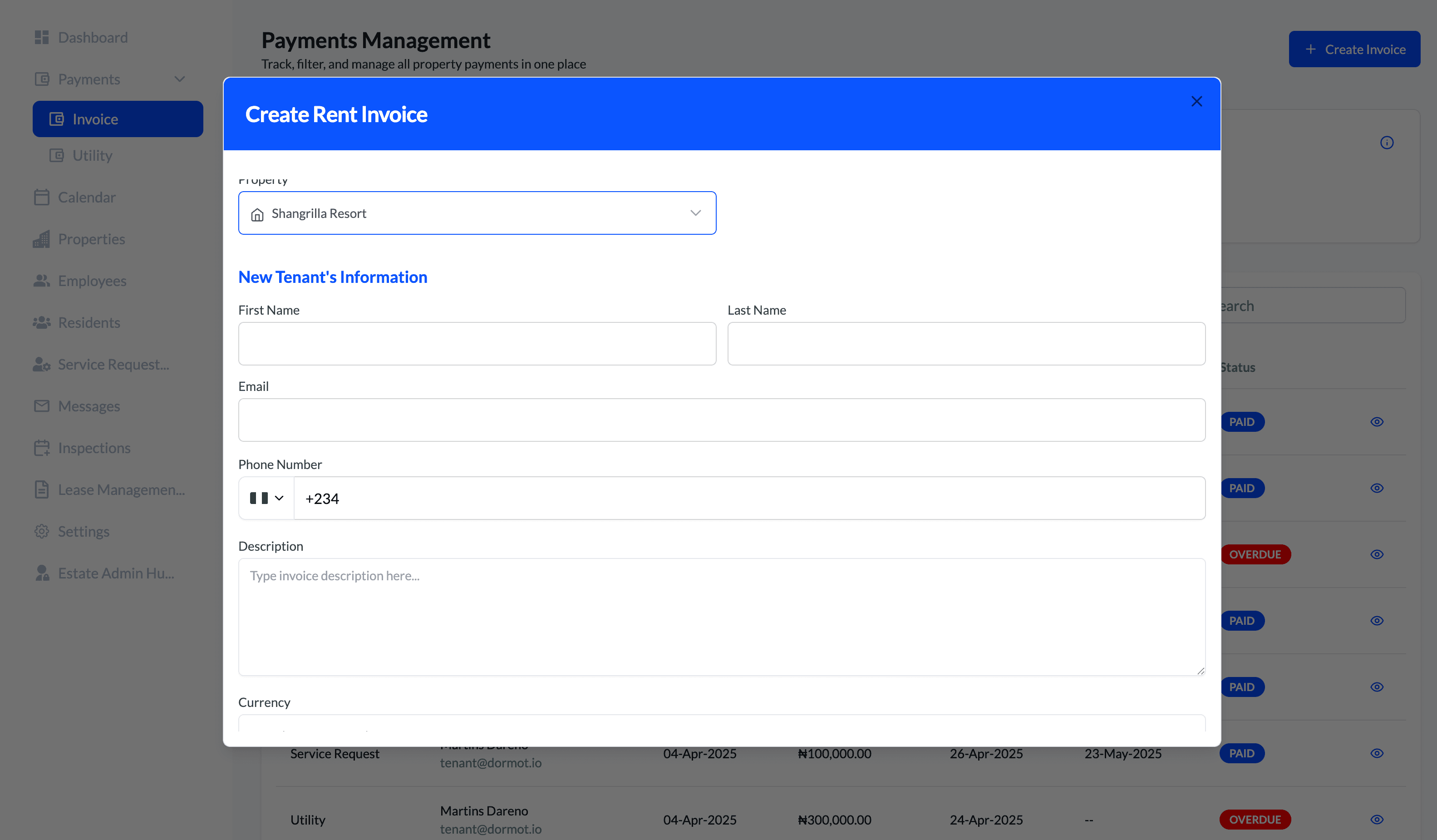 Smart Invoicing Interface